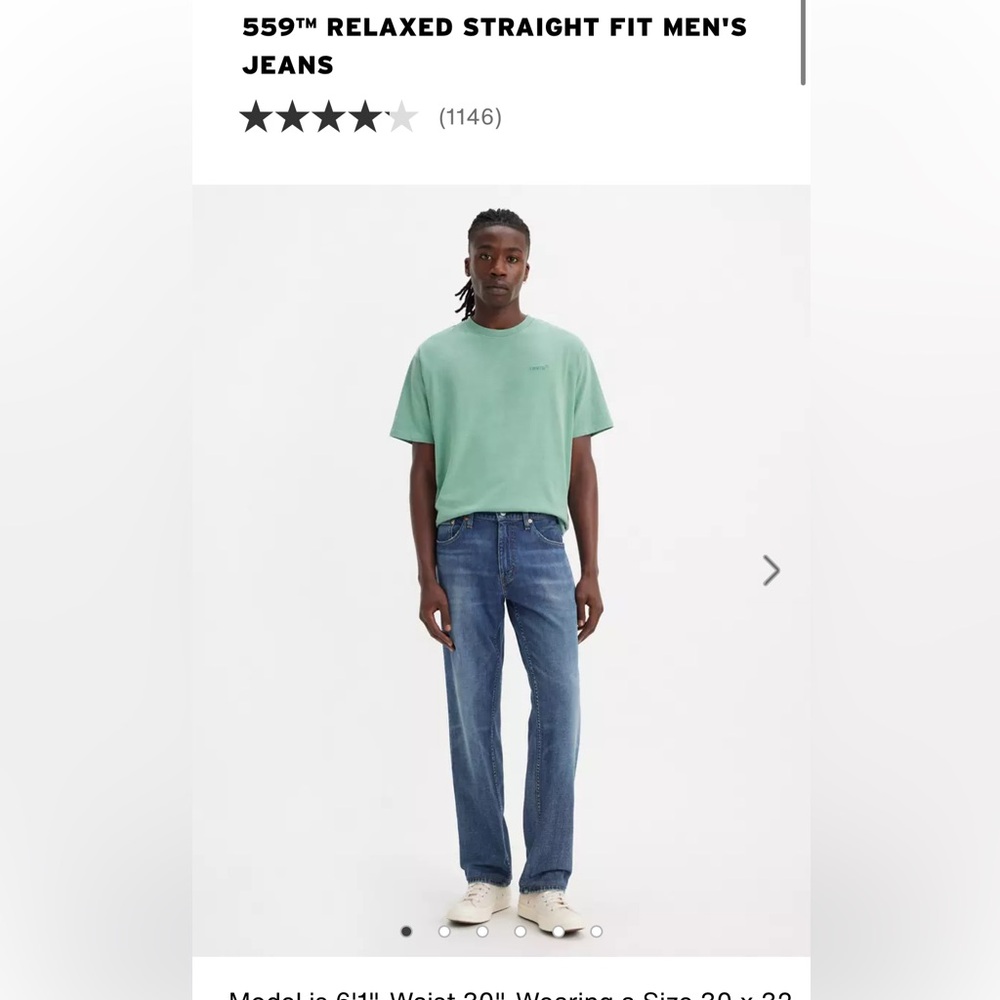 Levi’s 559 relaxed straight fit jeans